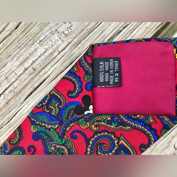 Mens WALT DISNEY WORLD Mickey Mouse Print Tie Goofy Donald Silk Tie Lot One Size - Picture 13 of 15